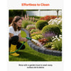 VEVOR Faux Stone Landscape Edging, 46.85" Kit, No Dig Garden Edging Border, Blocks for Lawn, Flower Beds, Yards, 1 Pack Each Section Has 6 Bricks 46.85"L x 3.94"W x 6.1"H, 3 Spikes, Charcoal Black
