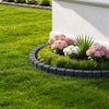 VEVOR Faux Stone Landscape Edging, 46.85" Kit, No Dig Garden Edging Border, Blocks for Lawn, Flower Beds, Yards, 1 Pack Each Section Has 6 Bricks 46.85"L x 3.94"W x 6.1"H, 3 Spikes, Charcoal Black