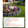 VEVOR Faux Stone Landscape Edging, 15.5 ft Kit, No Dig Garden Edging Border, Blocks for Lawn, Flower Beds, Yards, 4 Pack Each Section Has 6 Bricks 46.85"L x 3.94"W x 6.1"H, 8 Spikes, Charcoal Black