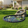 VEVOR Faux Stone Landscape Edging, 15.5 ft Kit, No Dig Garden Edging Border, Blocks for Lawn, Flower Beds, Yards, 4 Pack Each Section Has 6 Bricks 46.85"L x 3.94"W x 6.1"H, 8 Spikes, Charcoal Black