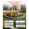 VEVOR Faux Stone Landscape Edging, 15.5 ft Kit, No Dig Garden Edging Border, Blocks for Lawn, Flower Beds, Yards, 4 Pack Each Section Has 6 Bricks 46.85"L x 3.94"W x 6.1"H, 8 Spikes, Sandstone Gray