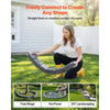 VEVOR Faux Stone Landscape Edging, 15.5 ft Kit, No Dig Garden Edging Border, Blocks for Lawn, Flower Beds, Yards, 4 Pack Each Section Has 6 Bricks 46.85"L x 3.94"W x 6.1"H, 8 Spikes, Sandstone Gray