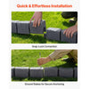 VEVOR Faux Stone Landscape Edging, 15.5 ft Kit, No Dig Garden Edging Border, Blocks for Lawn, Flower Beds, Yards, 4 Pack Each Section Has 6 Bricks 46.85"L x 3.94"W x 6.1"H, 8 Spikes, Sandstone Gray