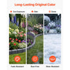 VEVOR Faux Stone Landscape Edging, 15.5 ft Kit, No Dig Garden Edging Border, Blocks for Lawn, Flower Beds, Yards, 4 Pack Each Section Has 6 Bricks 46.85"L x 3.94"W x 6.1"H, 8 Spikes, Sandstone Gray