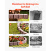VEVOR Faux Stone Landscape Edging, 46.8 x 3.9 in Realistic Lawn Edging, Flexible Brick-Sized Garden Edging Border with Anchoring Spikes, Fade-Resistant Yard Edging for Driveways Walkway Brown