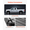 VEVOR Soft Quad-Fold Truck Bed Tonneau Cover, Compatible with 2019-2024 Dodge Ram 1500 (Incl. Classic & New) 6.4 ft (76 in) Bed Without Rambox, Split Tailgate, Waterproof Folding Truck Tonneau Cover