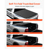 VEVOR Soft Tri-Fold Truck Bed Tonneau Cover, Compatible with 2009-2025 Dodge Ram 1500 (Incl. Classic & New) 5.7 ft (67.4 in) Bed, Fleetside Without Rambox, Split Tailgate, and Track System, Waterproof