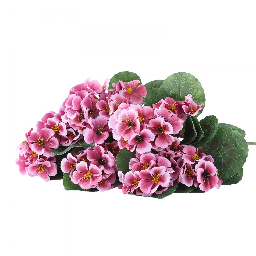 VEVOR Artificial Flowers Bulk Geraniums 24 PCS Faux Pink Flower with Stems, for Vase, Centerpieces, Weddings, Parties, Bouquets, Home Decor and DIY Arrangements, Realistic Fake Flowers, Easy to Care