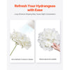 VEVOR Artificial Flowers, 205 pcs Real Looking White Silk Fake Hydrangea Bulk, White Faux Bridal Shower with Stems for DIY Wedding Bouquets, Home Centerpieces Arrangements, Party Tables Decorations