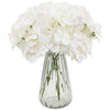 VEVOR Artificial Flowers, 205 pcs Real Looking White Silk Fake Hydrangea Bulk, White Faux Bridal Shower with Stems for DIY Wedding Bouquets, Home Centerpieces Arrangements, Party Tables Decorations