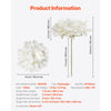 VEVOR Artificial Flowers, 65 pcs Real Looking White Silk Fake Hydrangea Bulk, White Faux Bridal Shower with Stems for DIY Wedding Bouquets, Home Centerpieces Arrangements, Party Tables Decorations