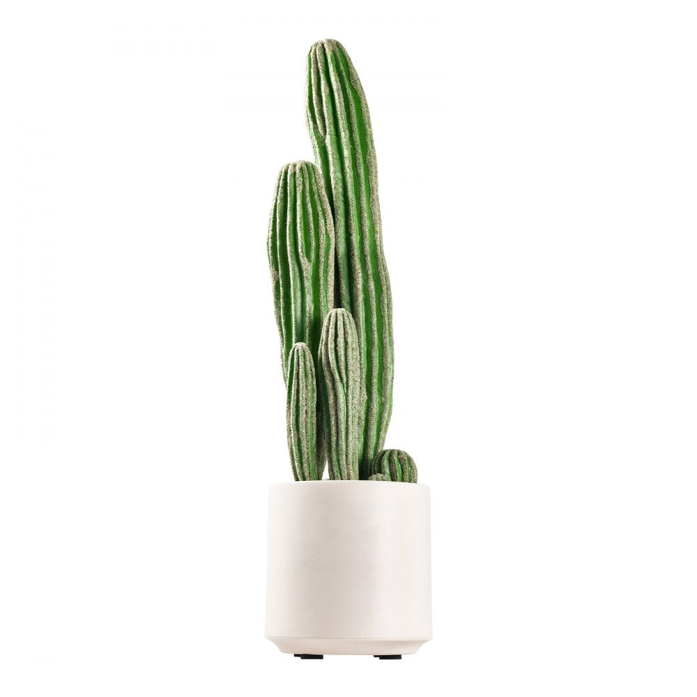 VEVOR Artificial Cactus, 24 in Tall Fake Cactus Plant with White Pot 1 Pack, for Home, Garden, Office, Living Room, Bedroom Indoor Decoration, Realistic Texture Large Faux Decor Plant, Premium HDPE