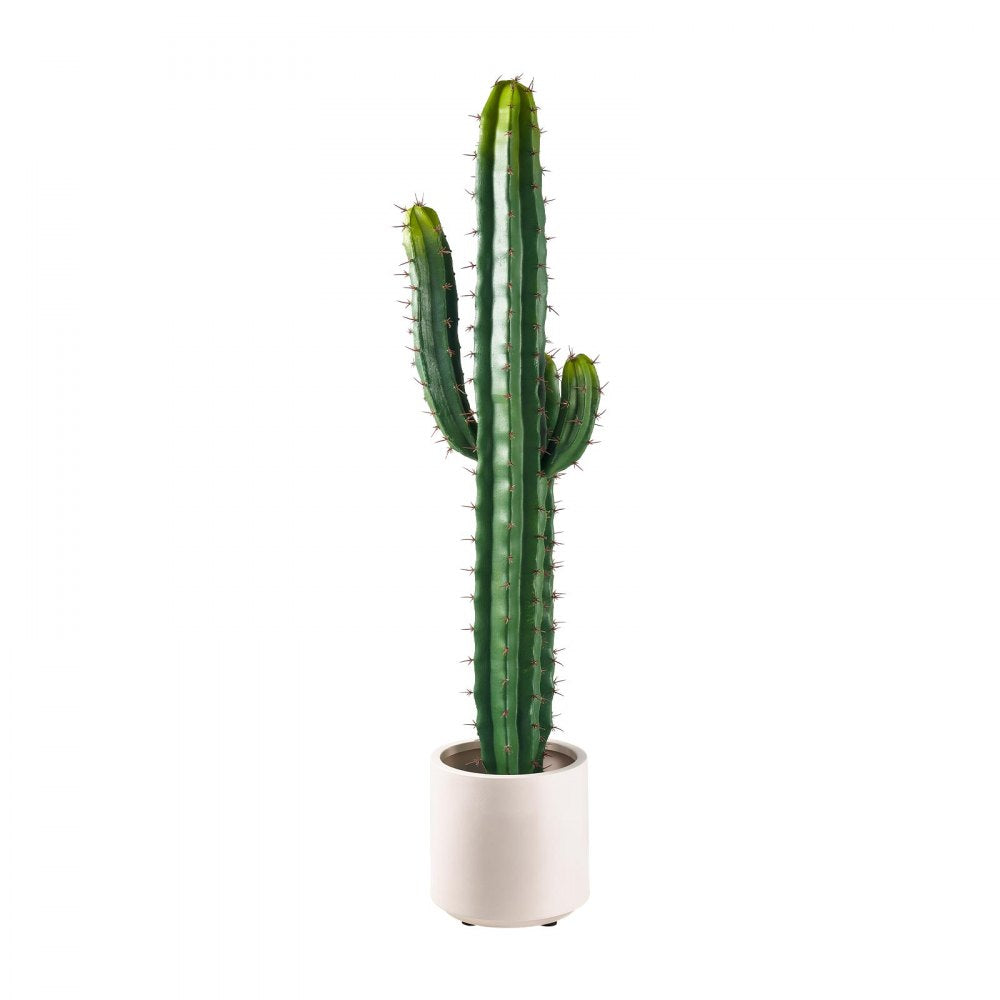 VEVOR Artificial Cactus, 36 in Tall Fake Cactus Plant with White Pot 1 Pack, for Home, Garden, Office, Living Room, Bedroom Indoor Decoration, Realistic Texture Large Faux Decor Plant, Premium HDPE