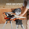 VEVOR Miter Saw Stand, 330lbs Load Capacity Steel Collapsible Stand for Miter Saw with One-piece Mounting Brackets Clamps, 29.1"-32.9" Adjustable Height, Portable Compact and Folding Miter Saw Stand