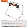 VEVOR Miter Saw Stand, 330lbs Load Capacity Steel Collapsible Stand for Miter Saw with One-piece Mounting Brackets Clamps, 29.1"-32.9" Adjustable Height, Portable Compact and Folding Miter Saw Stand