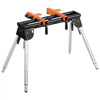VEVOR Miter Saw Stand, 330lbs Load Capacity Steel Collapsible Stand for Miter Saw with One-piece Mounting Brackets Clamps, 29.1"-32.9" Adjustable Height, Portable Compact and Folding Miter Saw Stand
