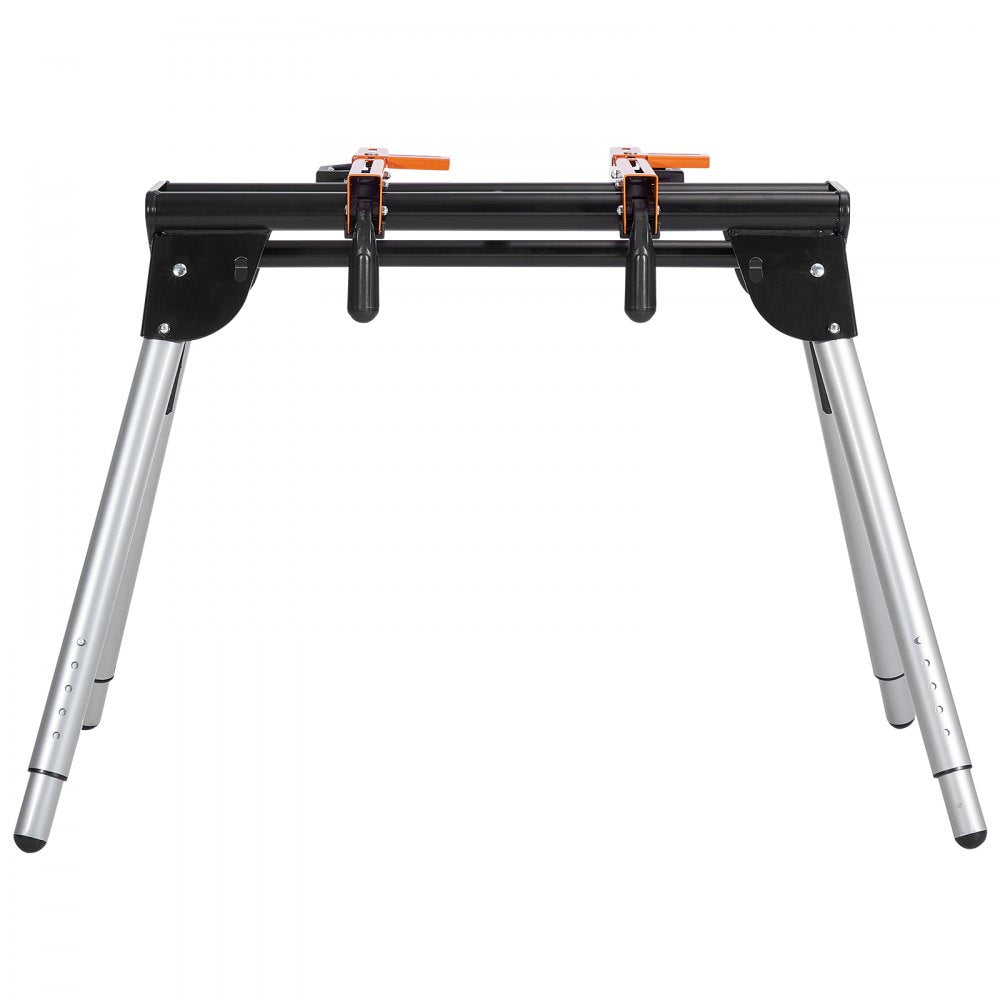 VEVOR Miter Saw Stand, 330lbs Load Capacity Steel Collapsible Stand for Miter Saw with One-piece Mounting Brackets Clamps, 29.1"-32.9" Adjustable Height, Portable Compact and Folding Miter Saw Stand