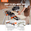 VEVOR Miter Saw Stand, 300lbs Load Capacity Steel Collapsible Stand for Miter Saw with One-piece Mounting Brackets Clamps, Adjustable Height and Length, Portable Compact and Folding Miter Saw Stand