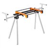 VEVOR Miter Saw Stand, 300lbs Load Capacity Steel Collapsible Stand for Miter Saw with One-piece Mounting Brackets Clamps, Adjustable Height and Length, Portable Compact and Folding Miter Saw Stand