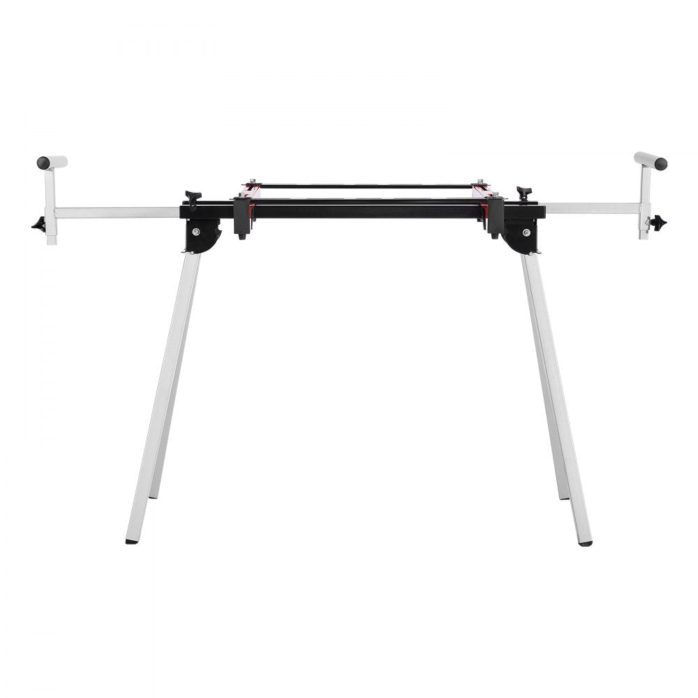 VEVOR Miter Saw Stand, 300lbs Load Capacity Steel Collapsible Stand for Miter Saw with One-piece Mounting Brackets Clamps, Adjustable Height and Length, Portable Compact and Folding Miter Saw Stand