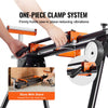 VEVOR Miter Saw Stand, 550lbs Load Capacity Steel Collapsible Stand for Miter Saw with One-piece Mounting Brackets Clamps, Adjustable Height and Length, Portable Compact and Folding Miter Saw Stand