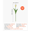 VEVOR Artificial Flowers Bulk Tulips 100 PCS Mixed Color Flower with Stems, Faux Flowers for Vase, Centerpieces, Weddings, Parties, Bouquets, Home Decor and DIY Arrangements, Realistic Fake Flower