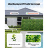 VEVOR Artificial Plant Wall, 16PCS 20 x 20 in Artificial Boxwood Panels, Greenery Backdrop Privacy Hedge Fence with Sun Protection, Fake Grass Wall Screen for Wedding, Indoor, Outdoor Garden, Backyard