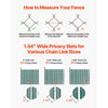 VEVOR Bottom Locking Privacy Slats, Double-Wall Vertical Bottom-Locking Slats with Wings for Chain-Link Fence, High-Density HDPE Chain Link Slats Ideally Fit 4' High Fence for Garden and Farm(Green)