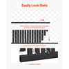 VEVOR Bottom Locking Privacy Slats, Double-Wall Vertical Bottom-Locking Slats with Wings for Chain-Link Fence, High-Density HDPE Chain Link Slats Ideally Fit 8' High Fence for Garden and Farm(Black)