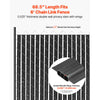 VEVOR Bottom Locking Privacy Slats, Double-Wall Vertical Bottom-Locking Slats with Wings for Chain-Link Fence, High-Density HDPE Chain Link Slats Ideally Fit 6' High Fence for Garden and Farm(Black)