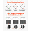 VEVOR Bottom Locking Privacy Slats, Double-Wall Vertical Bottom-Locking Slats with Wings for Chain-Link Fence, High-Density HDPE Chain Link Slats Ideally Fit 6' High Fence for Garden and Farm(Black)