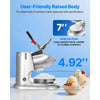 VEVOR Ice Crusher Machine, 220lbs Per Hour Electric 4 Blades Snow Cone Maker, Stainless Steel Shaved Ice Machine with Bowl and Cover, 300W 2000RPM Ice-Shaver for Home and Commercial Use, Silver