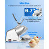 VEVOR Ice Crusher Machine, 286lbs Per Hour Electric 4 Blades Snow Cone Maker, Stainless Steel Shaved Ice Machine with Bowl and Cover, 300W 2000RPM Ice-Shaver for Home and Commercial Use, Silver