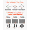 VEVOR Bottom Locking Privacy Slats, Double-Wall Vertical Bottom-Locking Slats for Chain-Link Fence, High-Density HDPE Chain Link Slats Ideally Fit 6' High Fence for Garden, Farm, Sports Field(Black)
