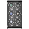 VEVOR Watch Winder, Watch Winder for 6 Men's and Women's Automatic Watches, with 6 Super Quiet Japanese Mabuchi Motors, Blue LED Light and Adapter, High-Density Board Shell and Black PU