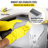 VEVOR 32 x 32 x 2.5 Inch Washing Machine Pan 18 GA Thickness 304 Stainless Steel Heavy Duty Compact Washer Drip Tray with Drain Hole & Hose Adapter