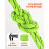 VEVOR Double Braided Polyester Rope 1/2 in x 120 ft Arborist Rigging Rope, for Tree Work, Heavy Duty 11 Strands, 3700 lbs High Breaking Strength, Outdoor Climbing Towing Swing Pulling Cord, Green