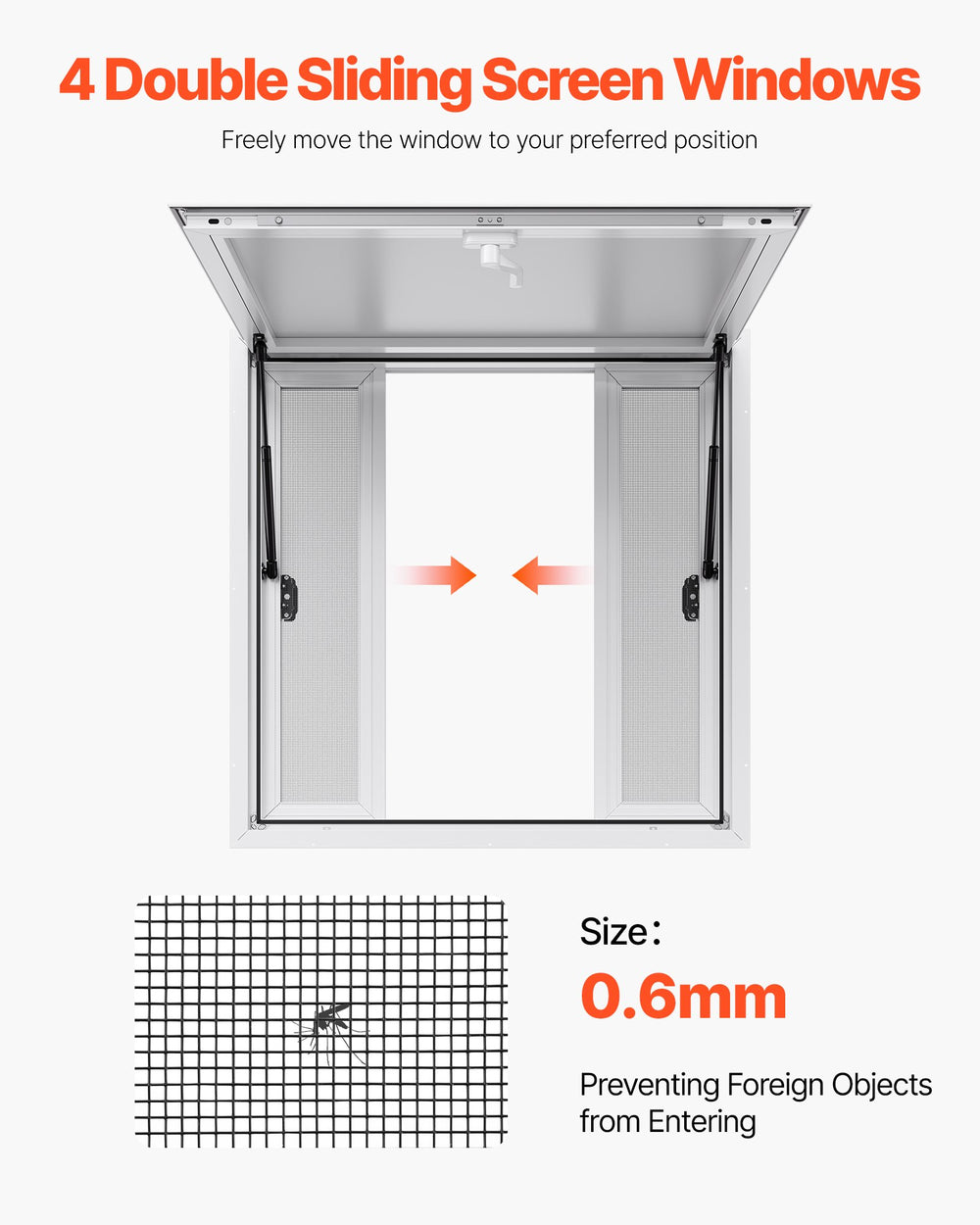 VEVOR concession window 36x36 in aluminum alloy service window image 2
