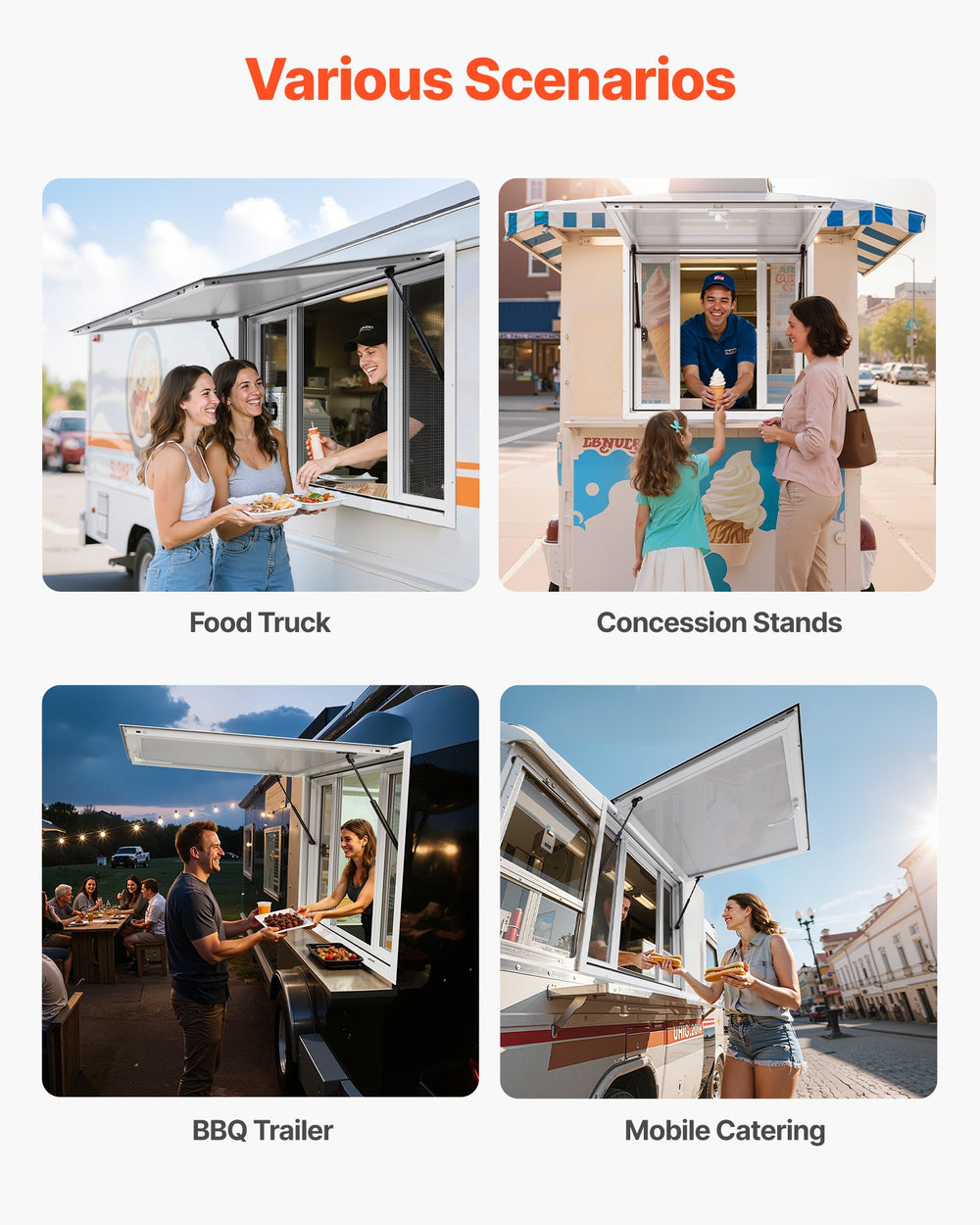 VEVOR concession window 36x36 in aluminum alloy service window image 5