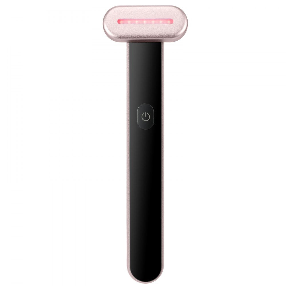 VEVOR Red Light Therapy Wand for Face and Neck, 3-in-1 LED Facial Wand Red Light Therapy Device with Heating Therapy| Vibrating Facial Massage, Portable LED Beauty Wand