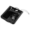 VEVOR Shampoo Bowl, ABS Plastic Shampoo Sink for Salons and Home, Easy to Clean and Install Salon Shampoo Bowls for Hair Stylists, Shampoo Sink for Spa Center, Barbershop and Beauty Salon Use, Black