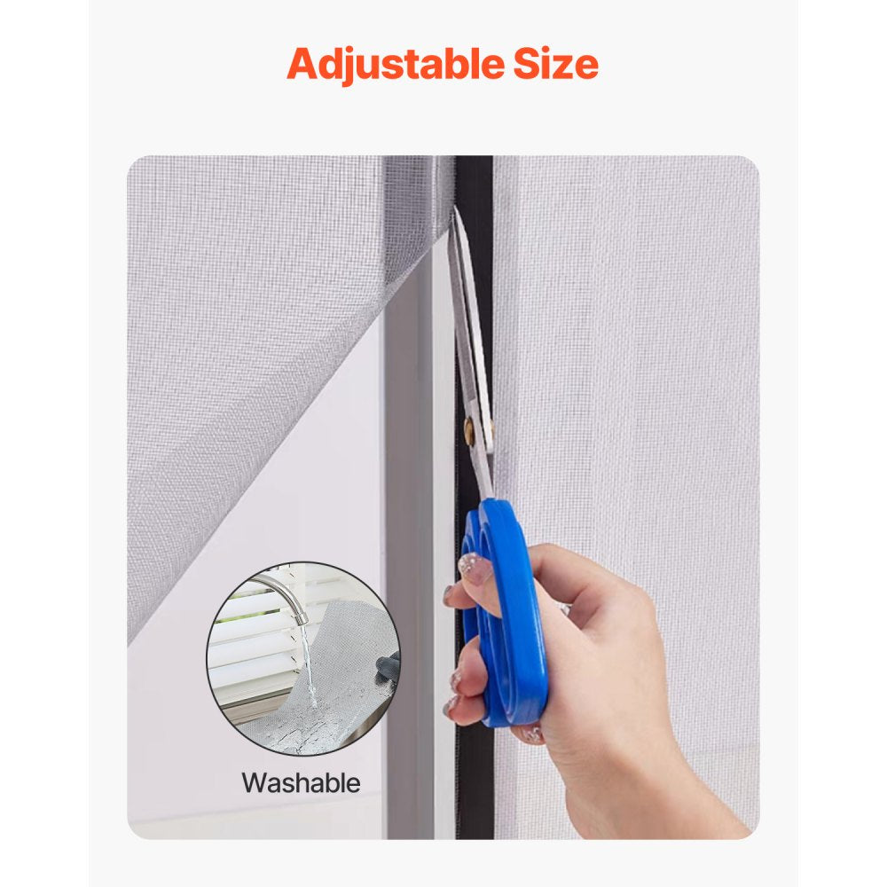 VEVOR Window Screen Replacement, 100 ft × 48 in Window Screen Mesh, DIY Adjustable Fiberglass Screen Mesh - Durable, Washable & Easy to Install, Window Screen Repair Kit for Patio Porch Door Windows