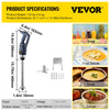 VEVOR Commercial Immersion Blender 500W Power, Hand Held Mixer with 15.7-Inch 304 Stainless Steel Removable Shaft, Electric Stick Blender Variable Speed 4000-16000RPM