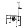 VEVOR Goat Milking Stand, 600 lbs Heavy Duty Goat Stand with Feed Bin, Adjustable Headpiece & Tool Basket, Stanchion for Grooming & Hoof Trimming, Metal Livestock Platform for Sheep, 51" x 23", Black