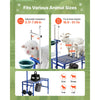 VEVOR Goat Milking Stand, 600 lbs Heavy Duty Foldable Goat Stand with Feed Bin & Wheels, Adjustable Headpiece & Tool Basket, Stanchion for Grooming & Hoof Trimming, Metal Livestock Platform for Sheep