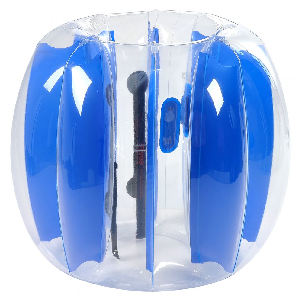 VEVOR Inflatable Bumper Balls 1-Pack, 4FT/1.2M Body Sumo Zorb Ball, Durable Thick PVC Human Hamster Bubble Knocker for Outdoor Sports Team Gaming Play, Bopper Toy for Garden Yard Park, Blue Stripes