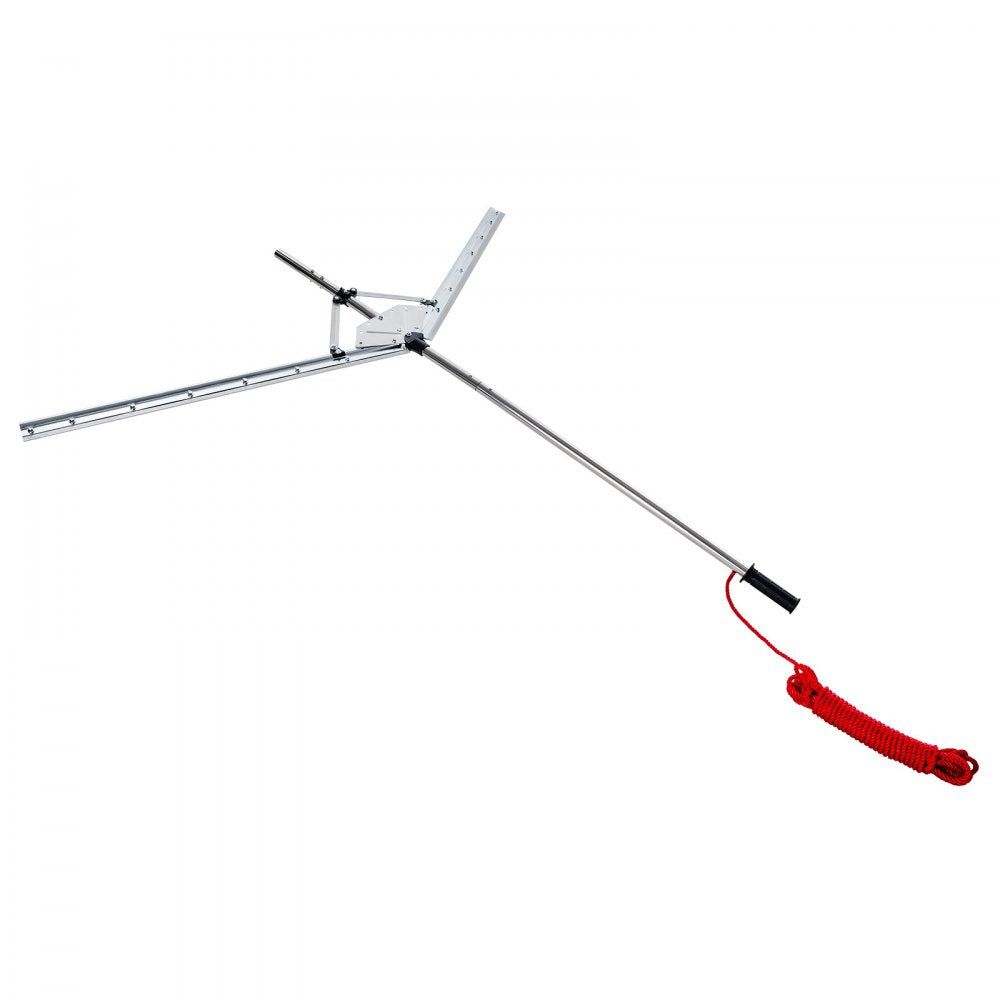 VEVOR Lake Weed Cutter, Pond Aquatic Plant Cutting Tool with 62 in Max. Cut Width, Sharp and Heavy-Duty Steel Blades, Pond Rake with 30 ft Throw Rope, for Cattail, Phragmites, Lilly Pads & Chara
