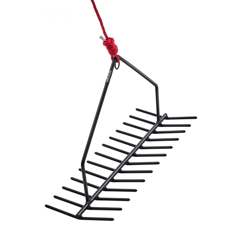 VEVOR 24 in Aquatic Weed Rake, 8.7 in Double Sided Lake Weed Rake, Pond Weeds Cutter with 30ft Rope, Tie Hole, No Assembly Required, Lightweight Muck Lilypad Clearing Tool for Pond, Lake, Rivulet