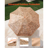 VEVOR Tiki Umbrella, 9 ft Thatched Patio Umbrella with Tilt, 2-Tier Hawaiian Style Beach Parasol with PP Thatch and 8 Metal Ribs, Grass Pool Umbrellas for Beach, Patio, Poolside, Backyard & Garden