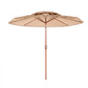 VEVOR Tiki Umbrella, 9 ft Thatched Patio Umbrella with Tilt, 2-Tier Hawaiian Style Beach Parasol with PP Thatch and 8 Metal Ribs, Grass Pool Umbrellas for Beach, Patio, Poolside, Backyard & Garden